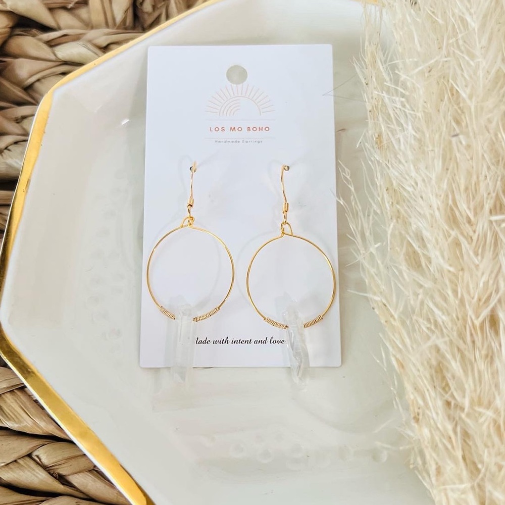 Quarts Crystal Drop Earrings